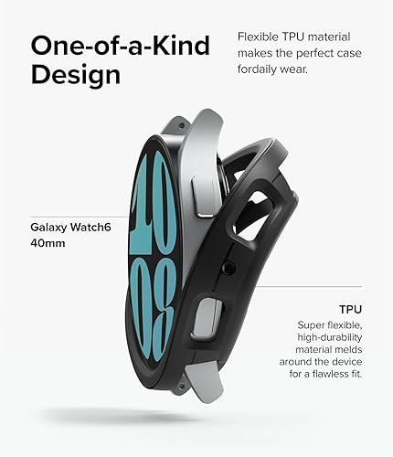 Miniatura 8 de Ringke Air Sports - Funda compatible con Samsung Galaxy Watch 6 (1.575 pulgadas), suave, flexible, ligera, delgada, funda de poliuretano