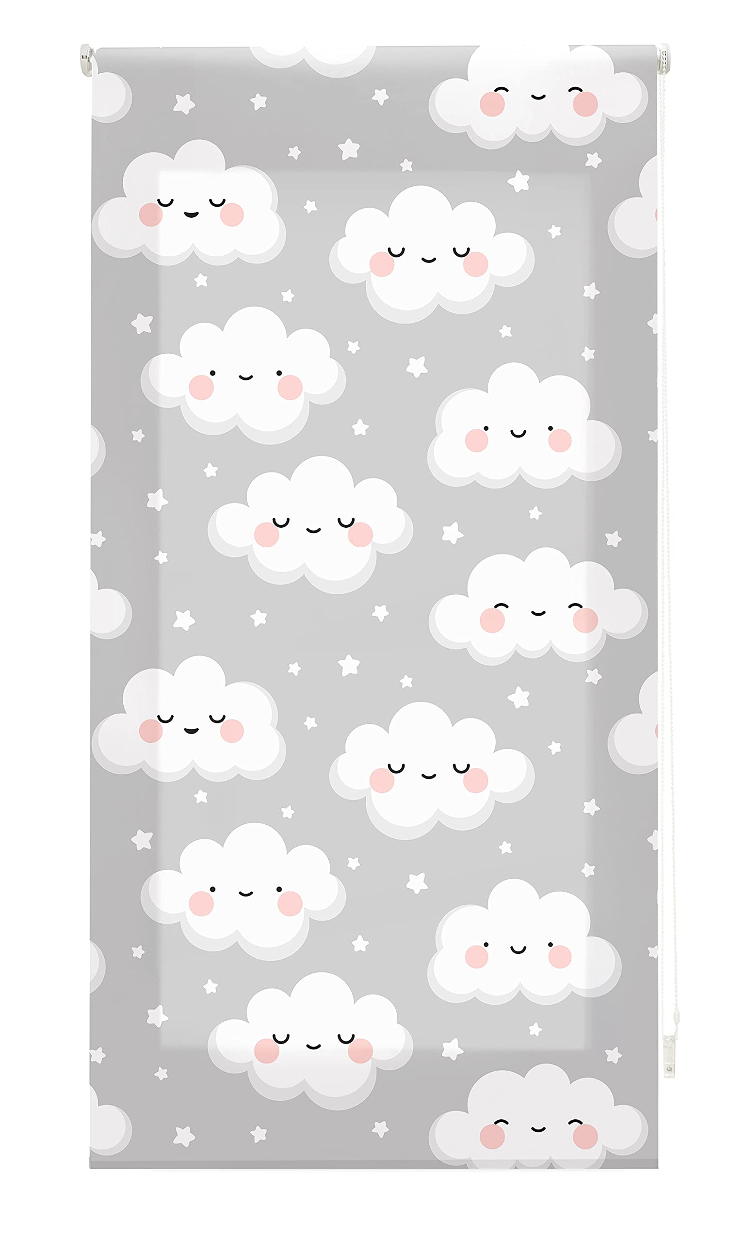 Blindecor Children's Digital | Translucent Roller Blind with Digital Print | Happyclouds Model | 90 x 180 cm (W x H). Fabric Size 87 x 175 cm | Roller Blinds for Windows