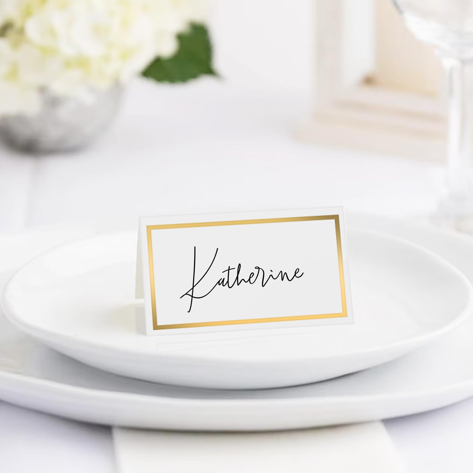 50 Cartes Marque-Places A7 Partycards - Décoration Élégante Mariage, Baptême, Anniversaire