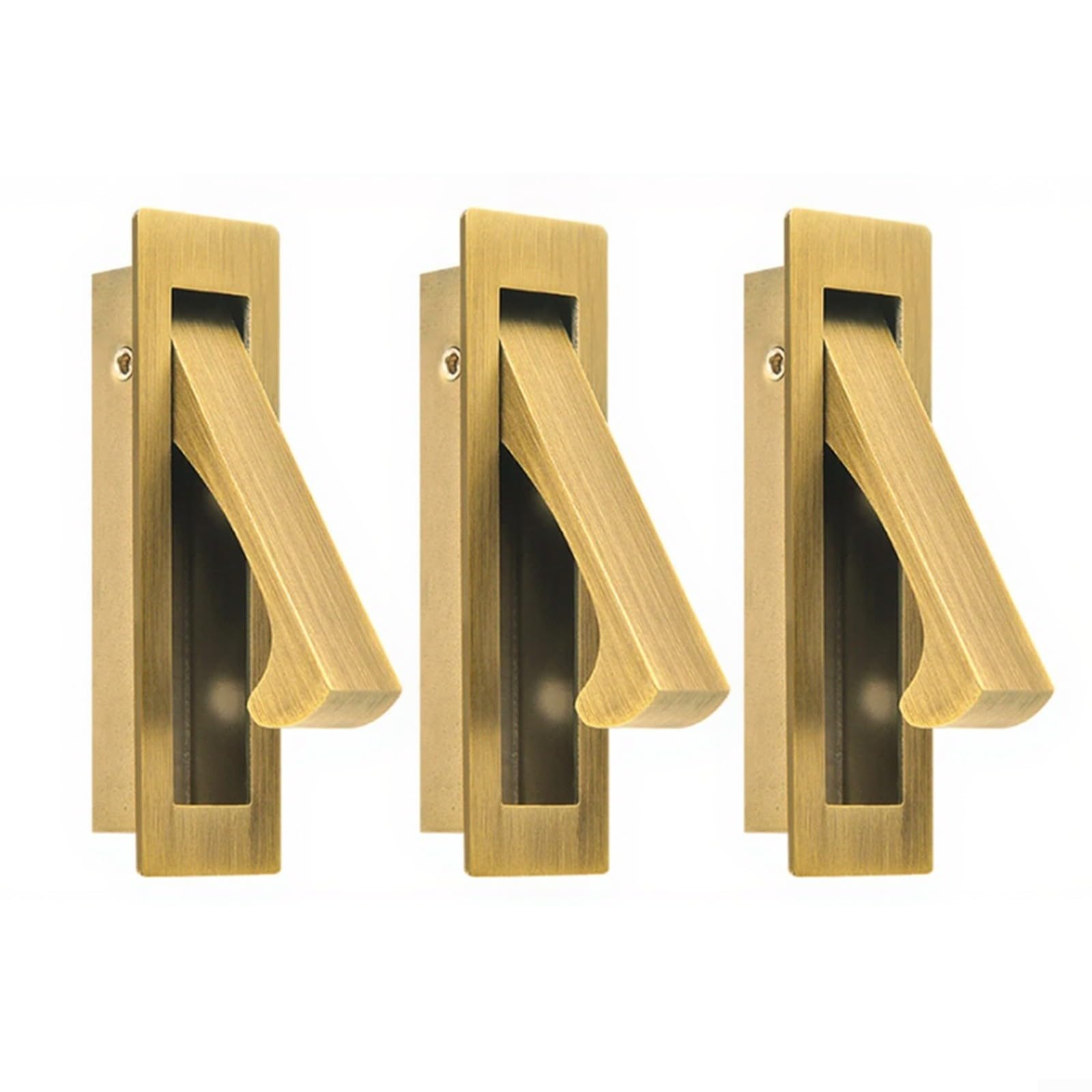 Manijas de puerta empotradas para puertas corredizas y herrajes de gabinetes modernos