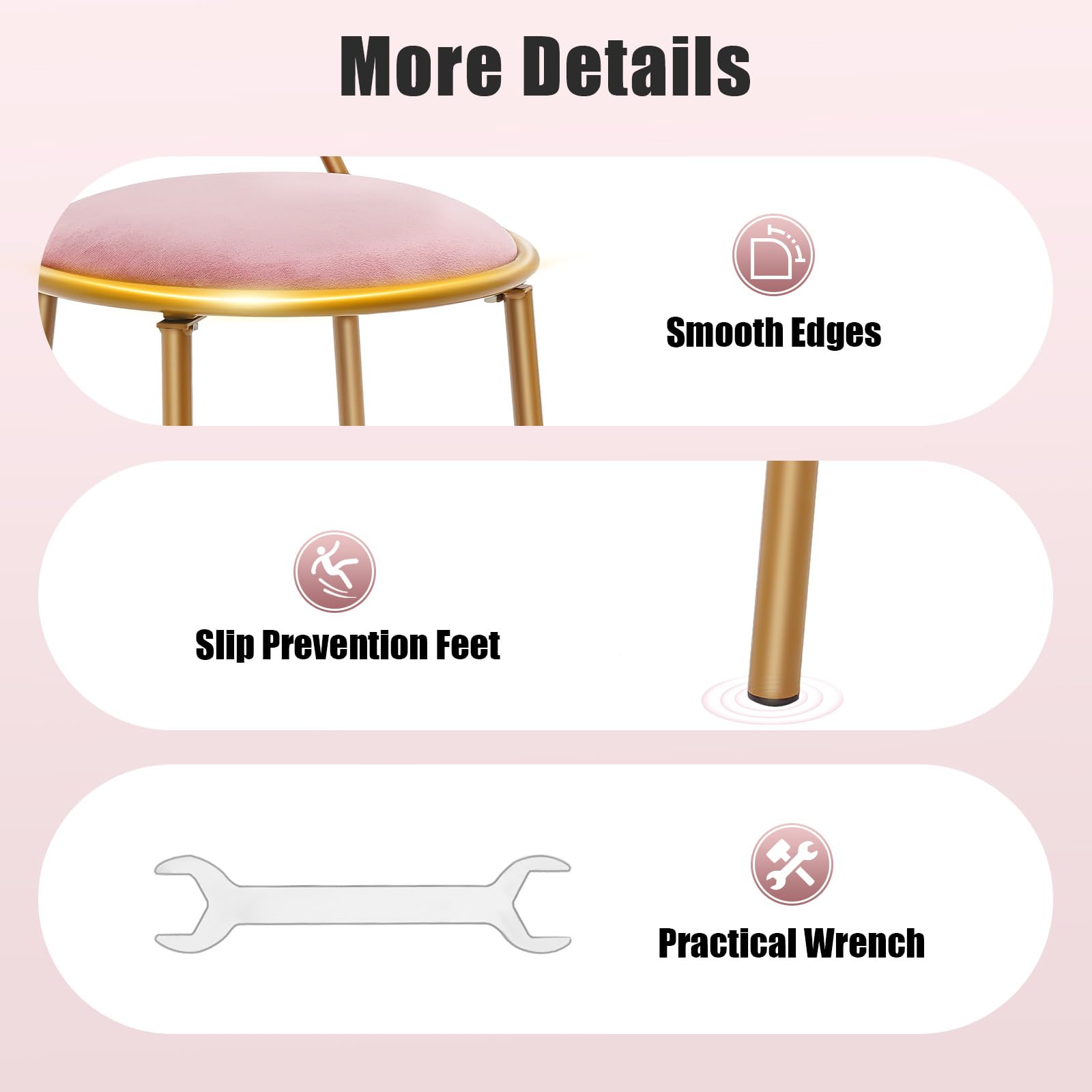 OUKANING Silla de mariposa clásica con respaldo, capacidad de carga de 100 kg, estructura de metal estable con asiento acolchado, silla decorativa para comedor, dormitorio y tocador (rosa oscuro)
