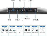 HTNZIR 15,6" Hordozható Monitor Full HD 1920x1080 Felbontással, 99% sRGB, Beépített Hangszórókkal, HDMI/VGA/BNC/AV/USB Csatlakozókkal, VESA - black 3
