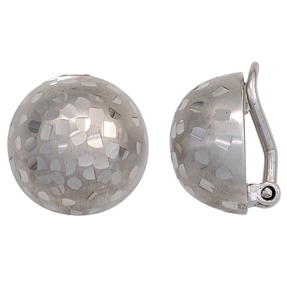 Jobo Damen-Ohrclips Rund aus 925 Sterling Silber