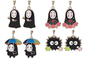 Studio Ghibli Ghost Dangle Earrings Set