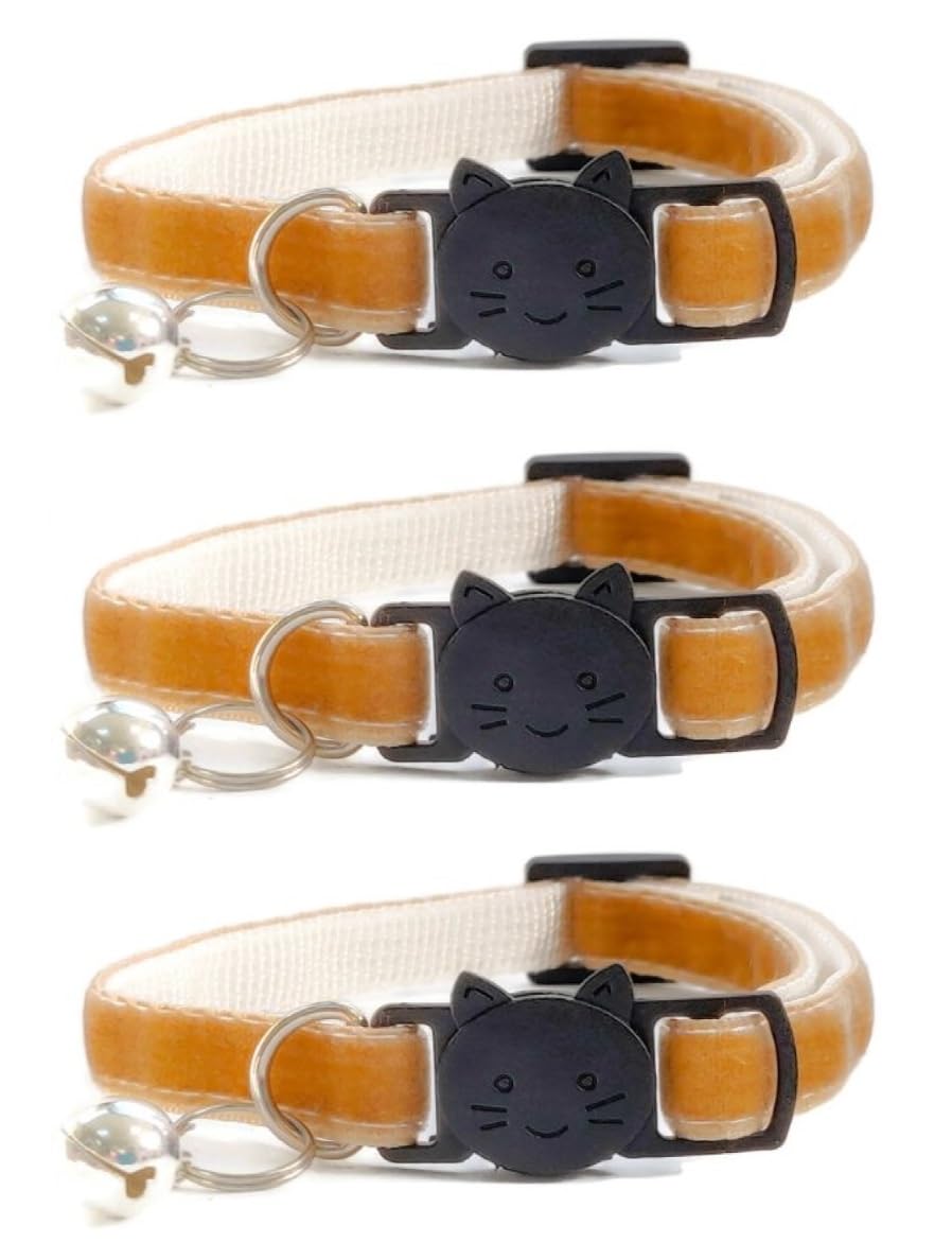 Velvet Cat Collars with Bell | Quick Safety Release Breakaway Buckle | Handmade in the UK | Available in Cat & Kitten Size | Baby Pink Velvet — view 8