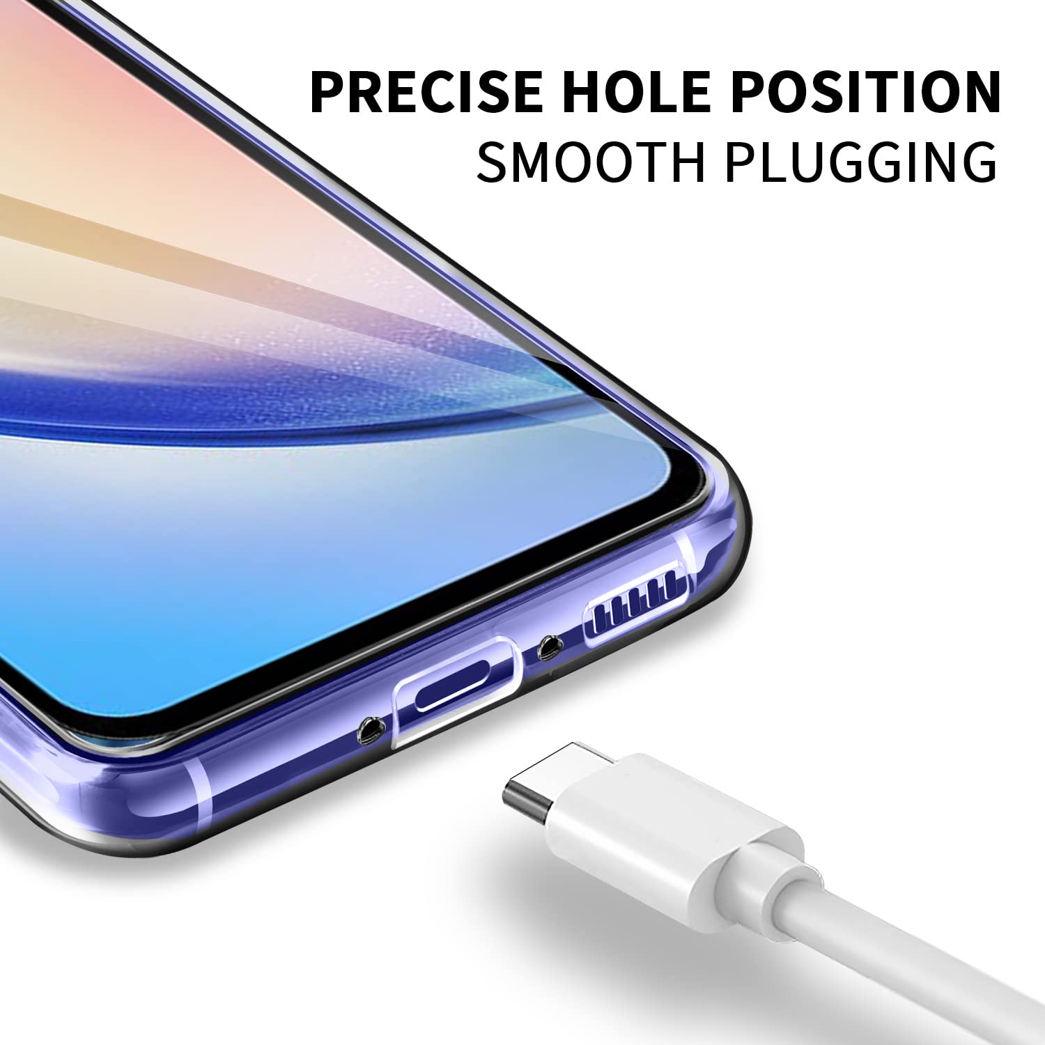 FLLAO Cover Compatibile con Samsung Galaxy A34 5G con 3 Pellicola Vetro Temperato, Custodia Trasparente Ultra Sottile Silicone TPU Morbido Case Protettivo Trasparente