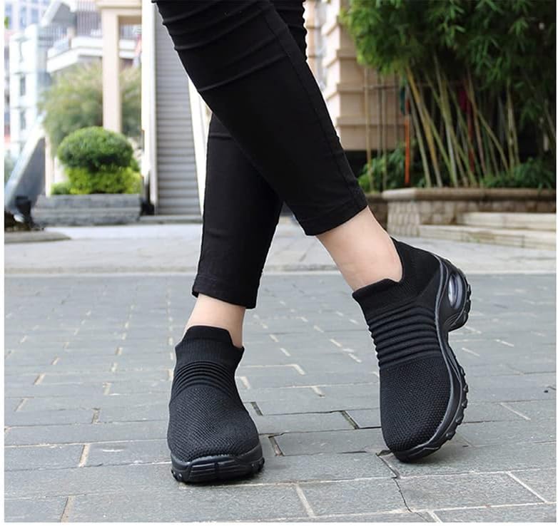 Miniatura 4 de AngryMonkey Zapatos de caminar para mujer, zapatos de malla con amortiguación de aire, buen arco, respirar, zapatos de enfermera, mocasines