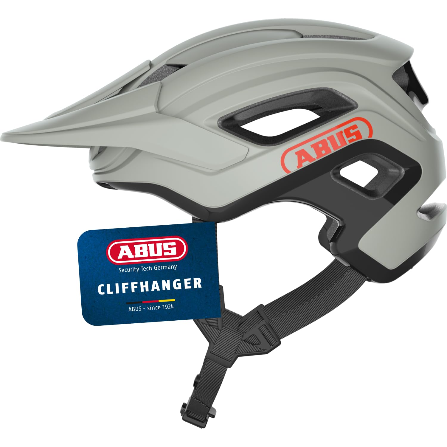 ABUS Cliffhanger MTB Helmet - Bike Helmet for demanding Trails - with Large Ventilation Openings & TriVider Strap System - for Men and Women