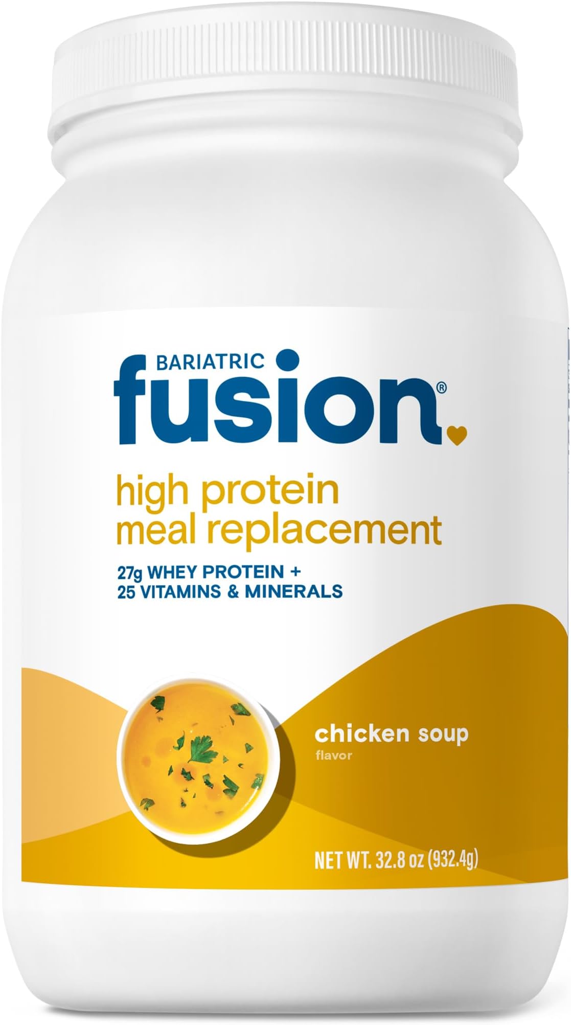 Chicken Soup Meal Replacement 27g Protein Powder, 21 Serving Tub for Bariatric Surgery Patients Including Gastric Bypass and Sleeve Gastrectomy - No Gluten, Aspartame or Sugar