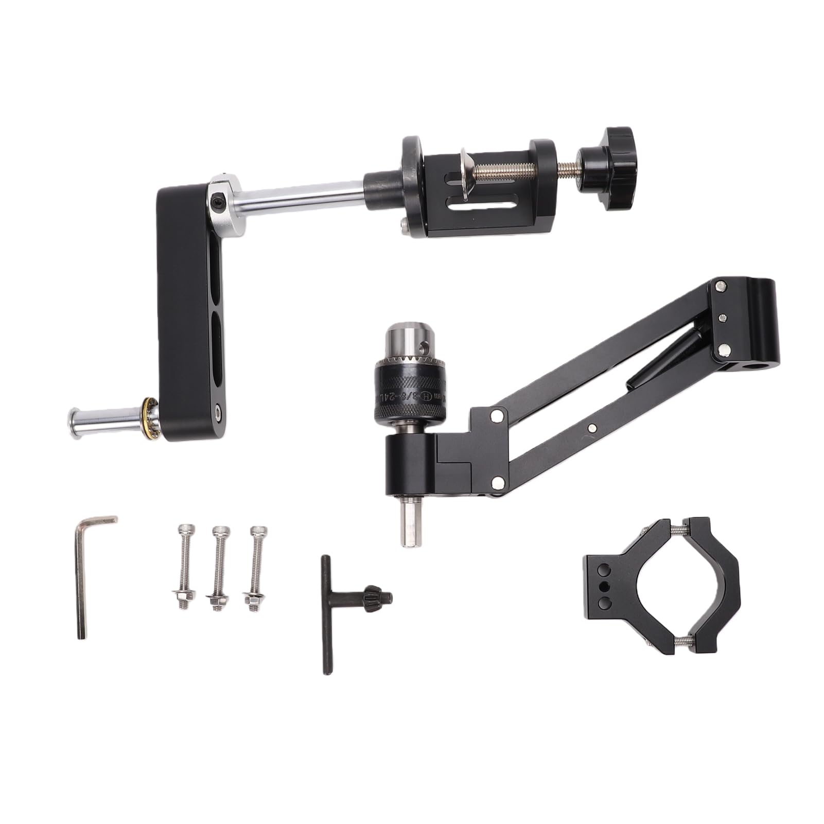 Wspornik Ramienia Gwintującego ze Stopu Aluminium, Wspornik Wspornika o Skoku 130 Mm z Uchwytem 1,5–10 Mm i Zaciskiem 0–44 do Projektów Wiercenia CNC