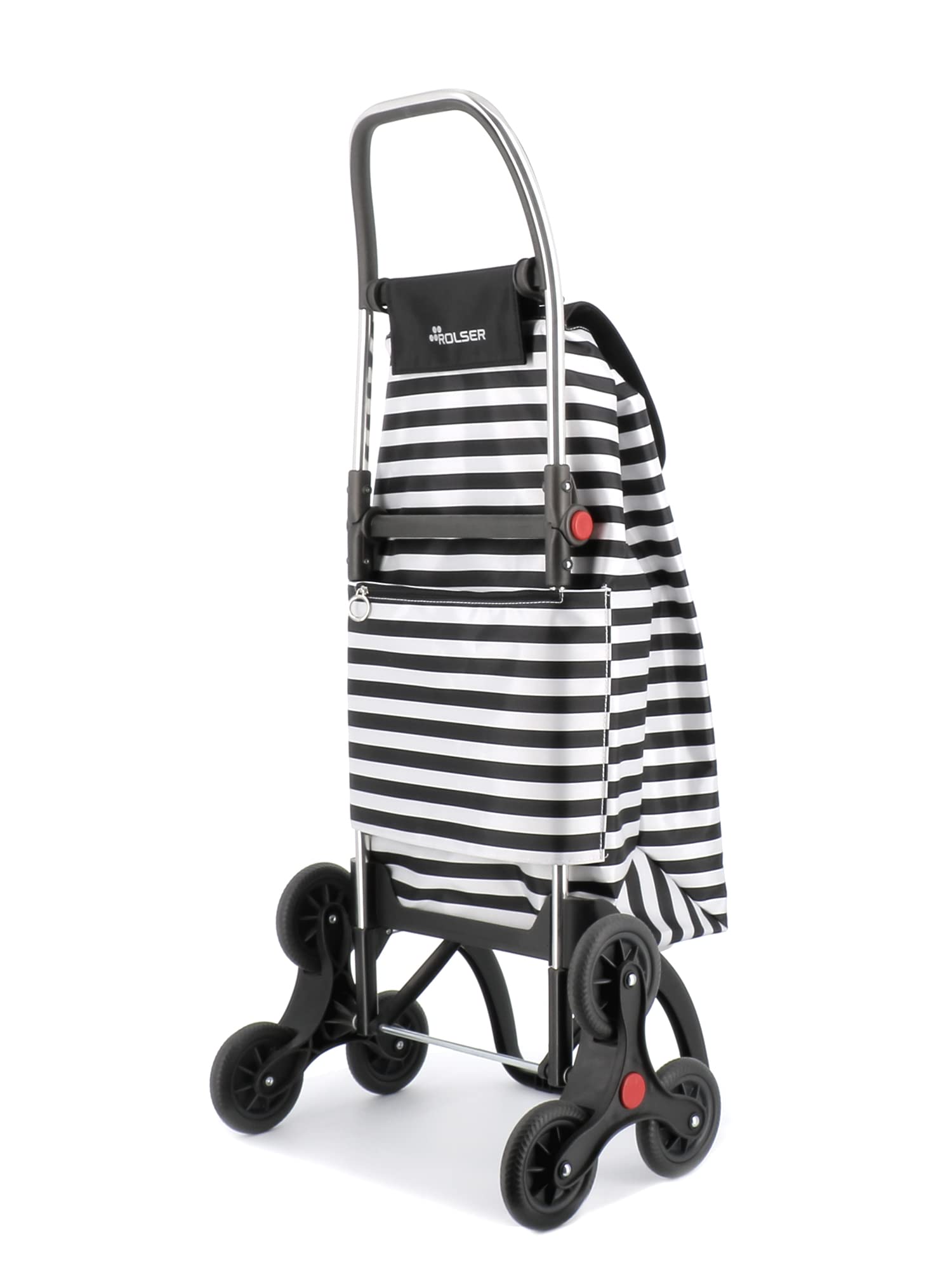 Carro Rolser I-MAX Marina 6 Ruedas Sube Escaleras Plegable - Blanco y Negro