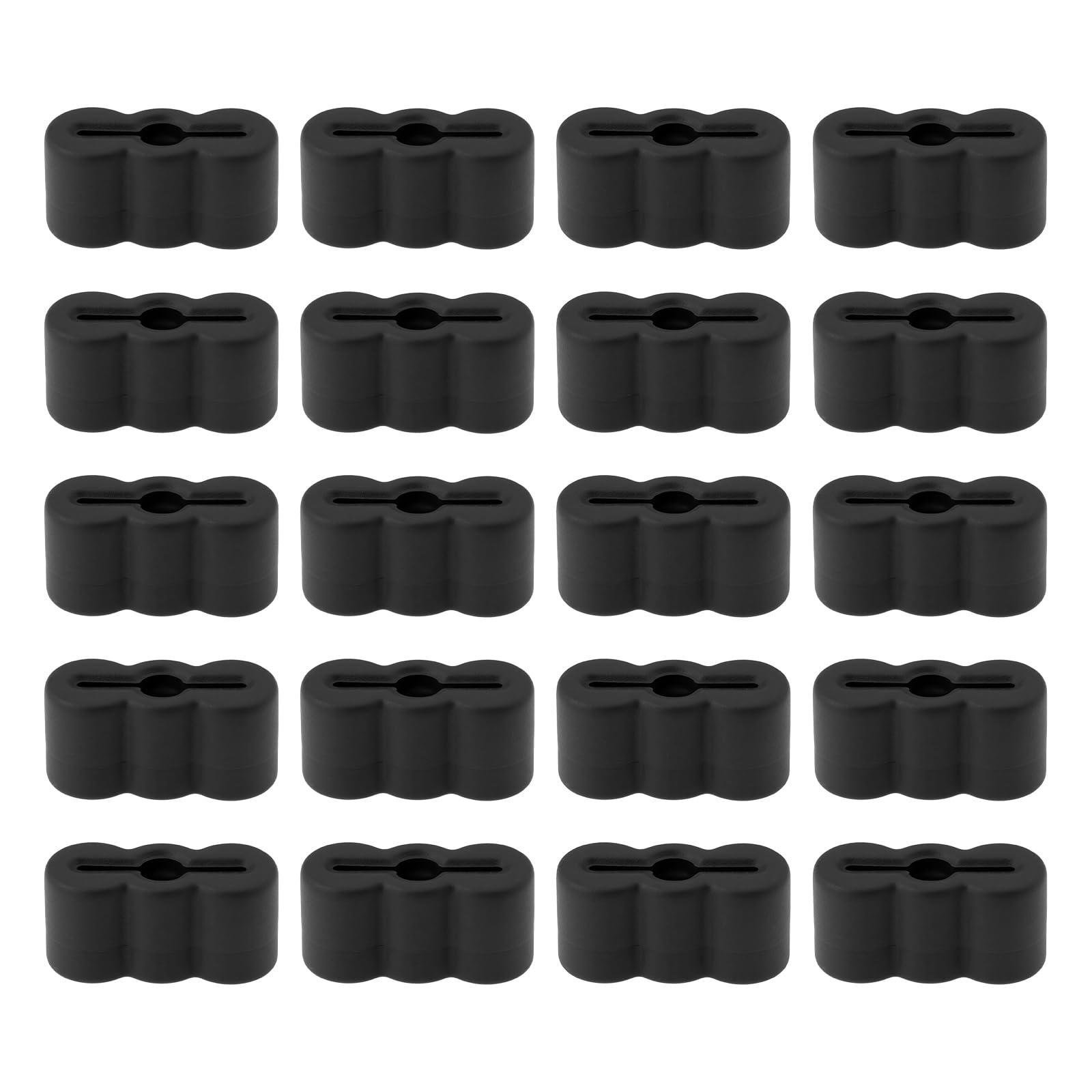 As Axis Spindleon Black 20Pcs Rubber End Stopper 19.5X8.5x9.5mm For Drawer Slides