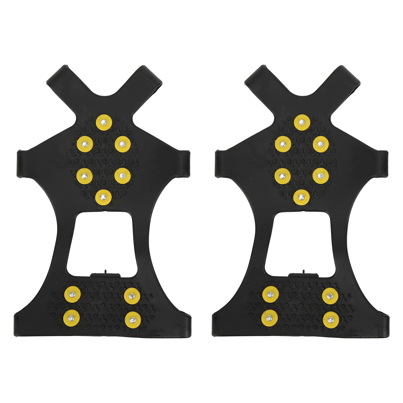 Nonslip Shoe Cover, Anti?Skid 10 Studs Crampons Winter Climbing Shoes Cover Lightweight for Ice Fishing for Men for Women for Mountaineering Skiing (10-Tooth Crampon Anti-Slip