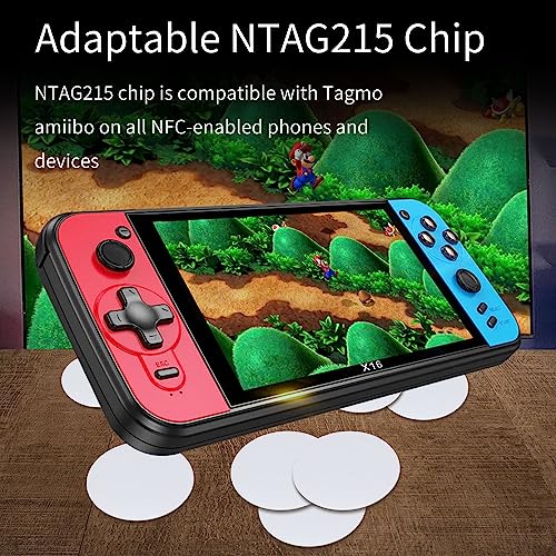 Image of Timeskey 10pcs NFC Tags NTAG215 Stickers - Programmable NFC Business Cards, Compatible with iPhone and TagMo, with Adhesive Back