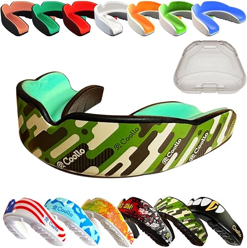 Miniatura 8 de COOLLO SPORTS Boil and Bite - Protector bucal (jóvenes y adultos) DA - Boquilla deportiva de ajuste personalizado para fútbol, hockey, rugby,