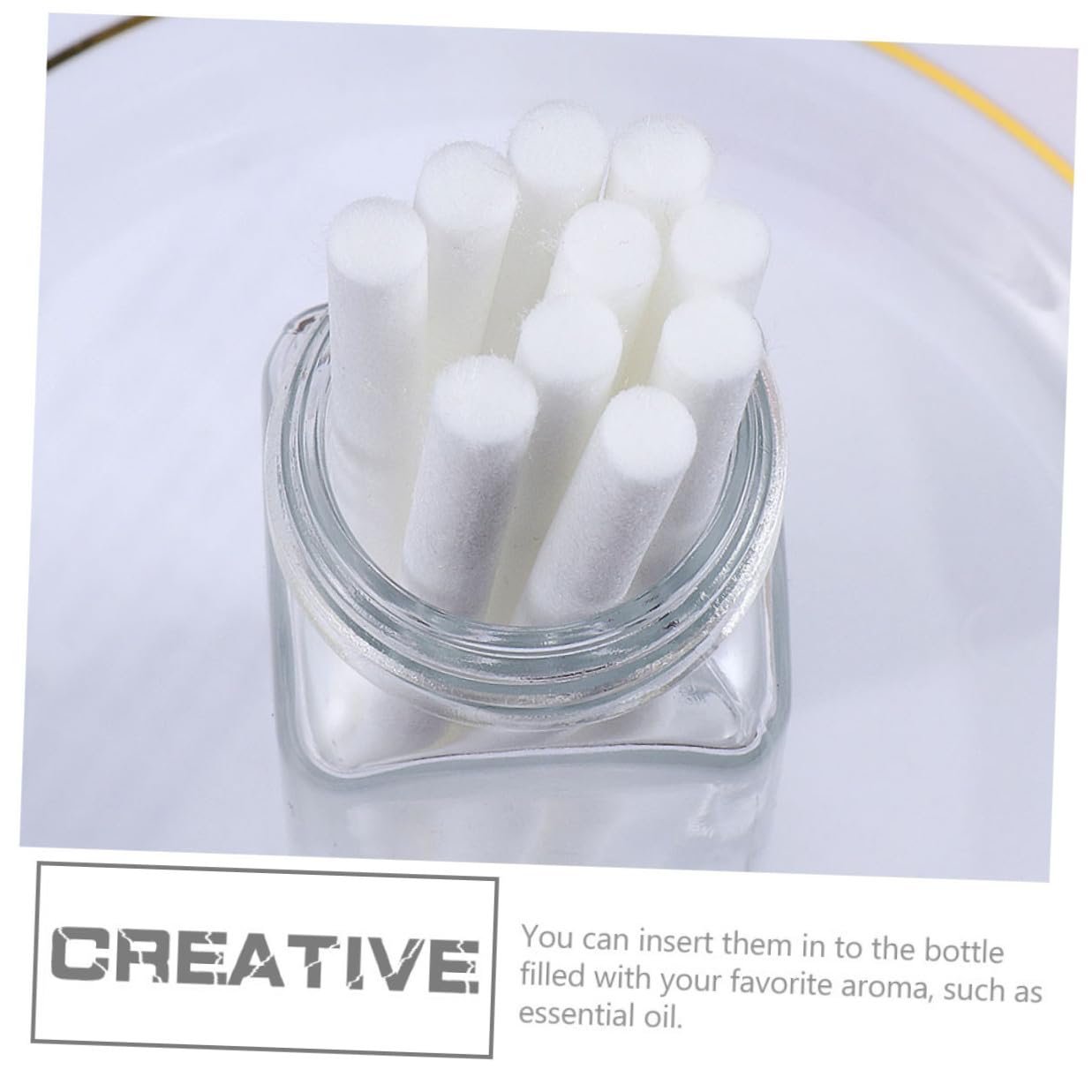Bastoncini Diffusore Profumo 15 Pezzi in Cotone Assorbente Bianco