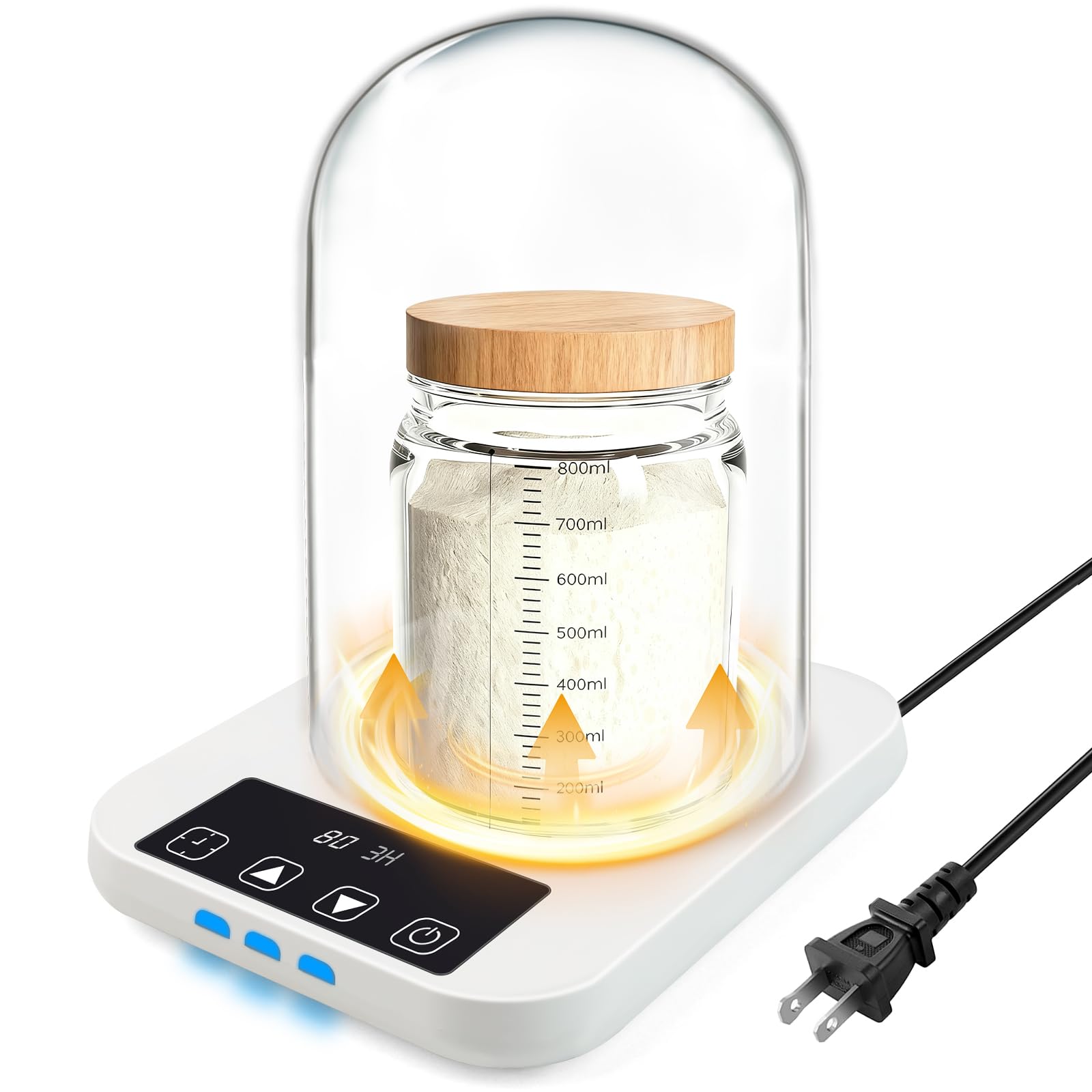 Sourdough Starter Jar Warming Mat – 3 Heat Settings, Keeps Starter Active In Cool Kitchens - View #5