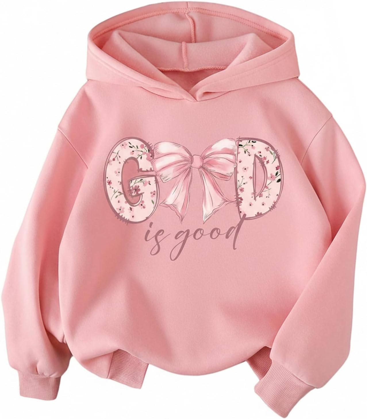 RoseSeek Girl's Bow Graphic Hoodies Long Sleeve Pullover Sweatshirts Cute Fall Tops