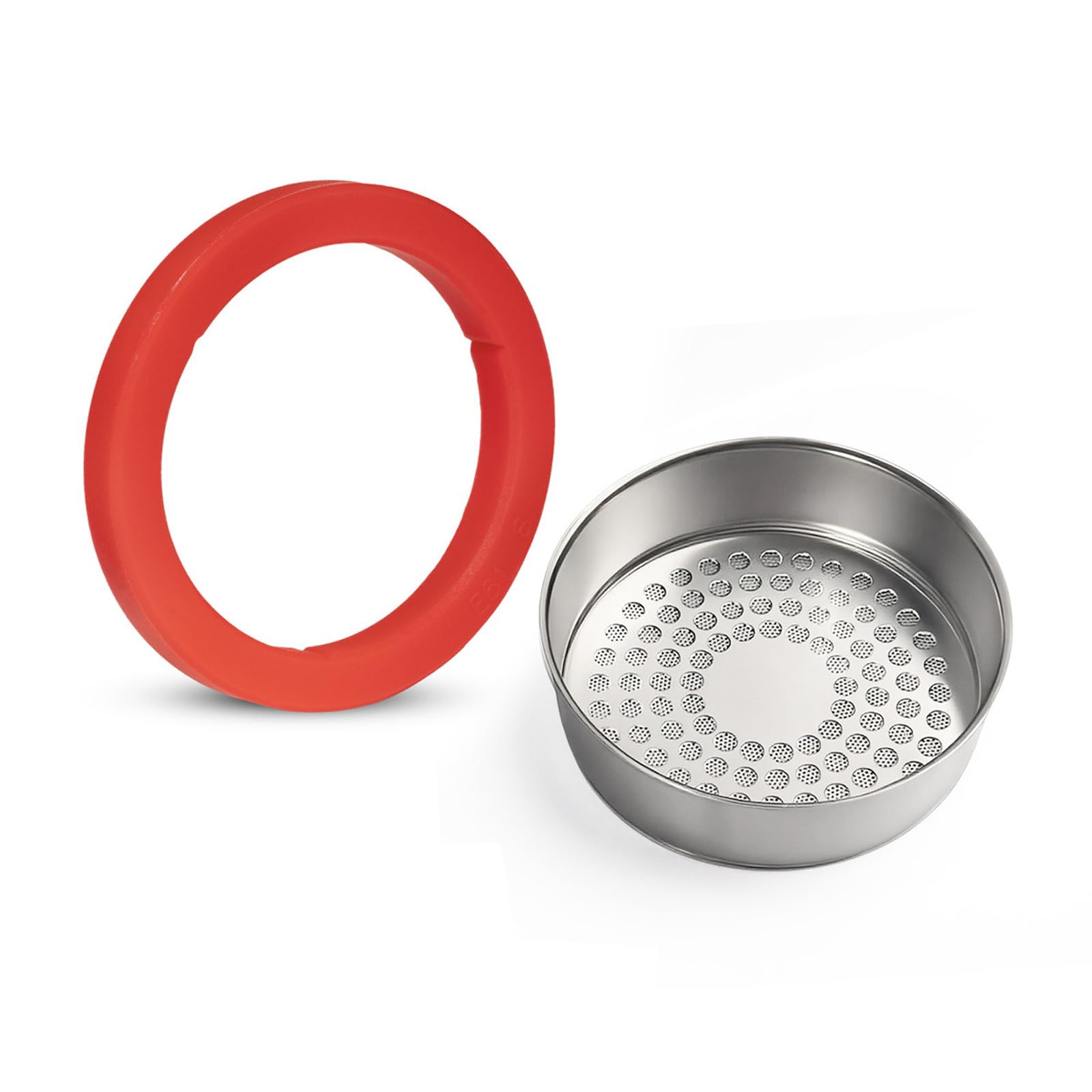 Geavonyg 58mm E61 BrewingHead Shower Screen with Silicone Seal Gasket for Espresso Machines Even Coffee Rich Flavor Coffee Machine Shower Screen