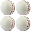 Ball Training Coaching Practice Bounce Skills Cricket Balls Hand Seam Soft Cricket Balls 4 Pieces White