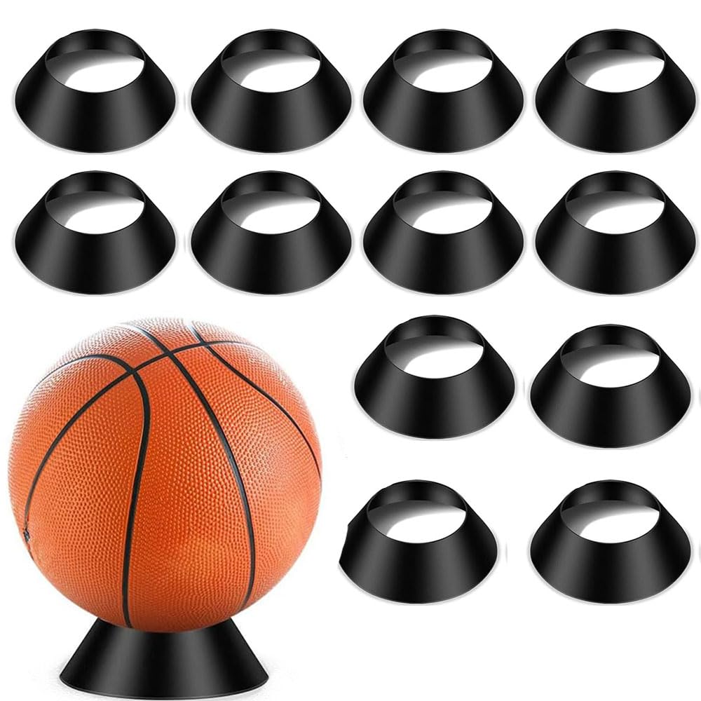 12 Supports de Ballon pour Basketball, Football, Volleyball, Softball, Bowling - Stand Domestique Stable