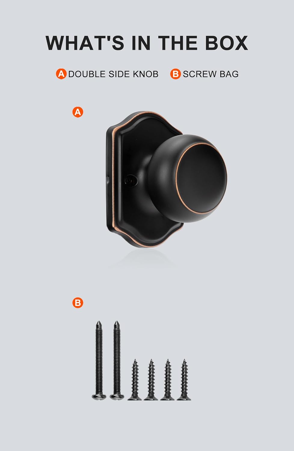 Haidms Bronze Privacy Dummy Door Knobs 7 Pack