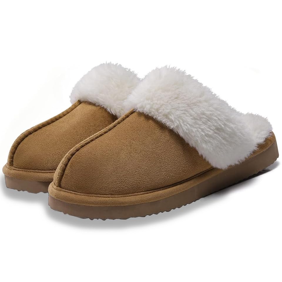 OYUPSX Cotton slippers-Womens Slipper with Memory Foam Fluffy Soft Warm Slip On House Slippers Anti-Skid Cozy Plush for Indoor Outdoor Anti slip hard bottom