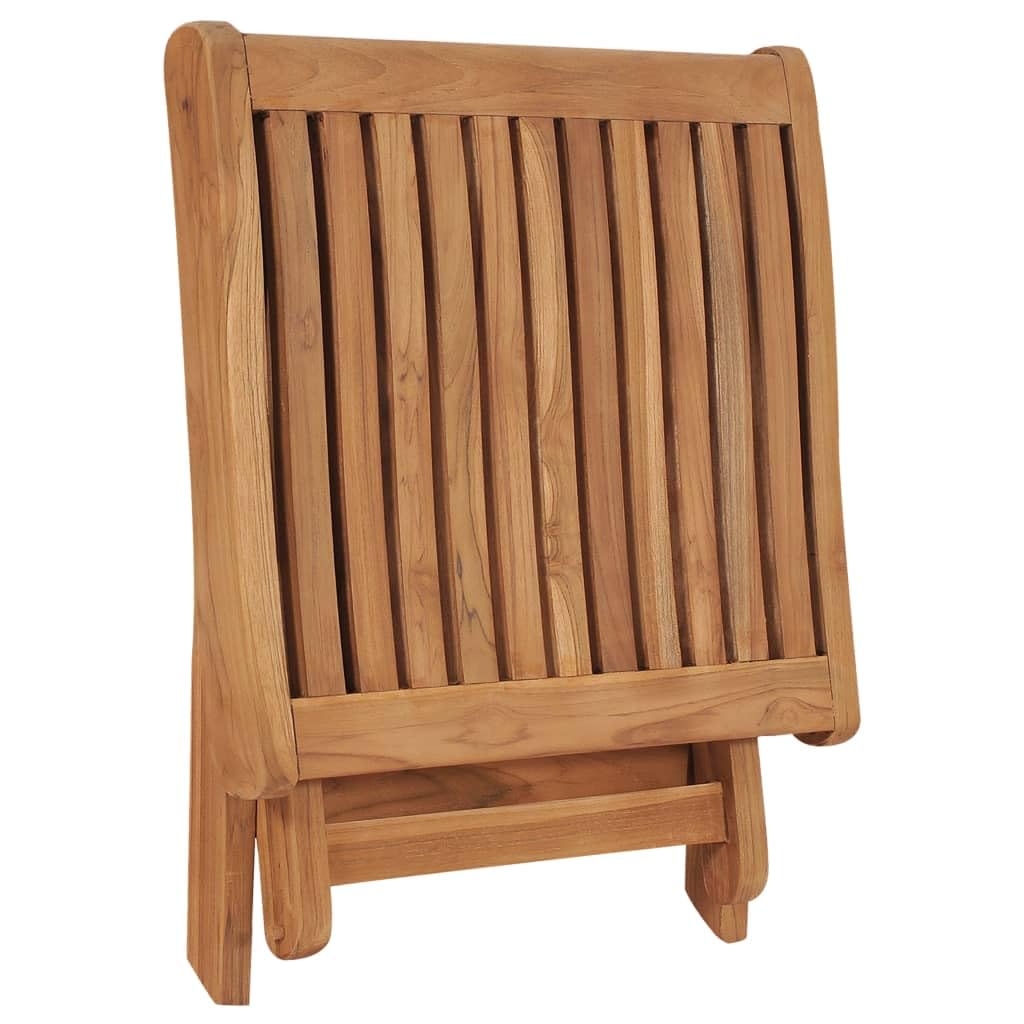 vidaXL Teak Massiv Fußhocker Klappbar Gartenhocker Beistelltisch Klapphocker Sitzhocker Hocker Holzhocker Gartenmöbel 46,5x49x41,5cm