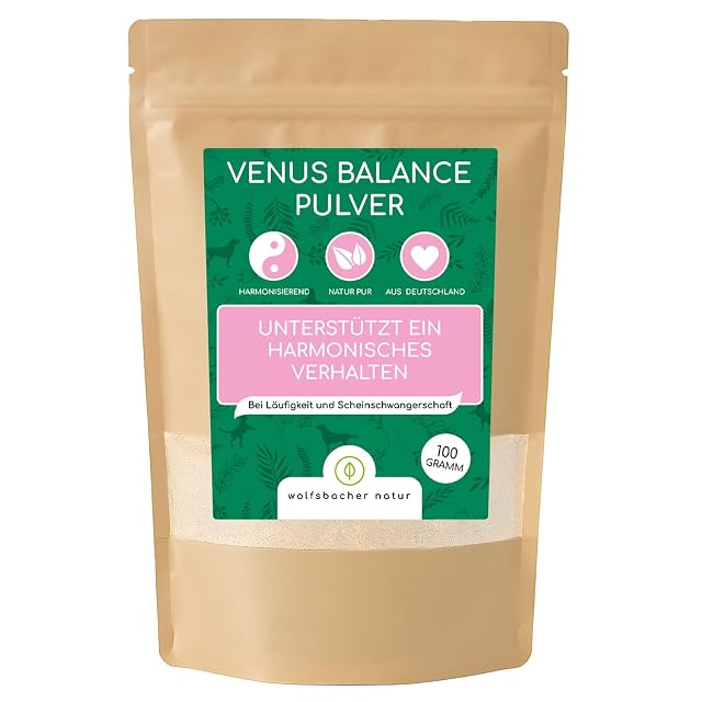 Venus Balance Polvo para Perras - Apoyo Natural en celo y pseudogestación