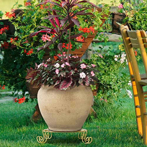 Allboss 3 Pack Metal Plant Stands For Flower Pot, Modern Simple Small Plant Stand Indoor Outdoor, Round Supports Display Rack Flower Pot Stand For Home Decoration (Gold) #TOP5