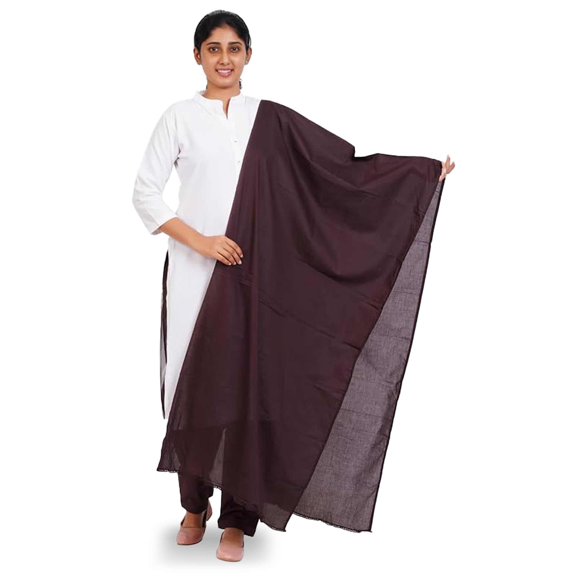 Pure Cotton Dupatta for Women, 2.5 Meter Soft, Breathable, Lightweight Plain Chunni/Scarf/Stole/Shawl, Solid Colors for Everyday Wear-image-49