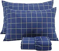 Cozzilar Jogo de Lençol Cama Queen Malha 100% Algodão 3 Peças Estampado Kit Inclui 1 Lençol Queen Com Elástico e 2 Fronhas Toque Macio (Modelo 13)