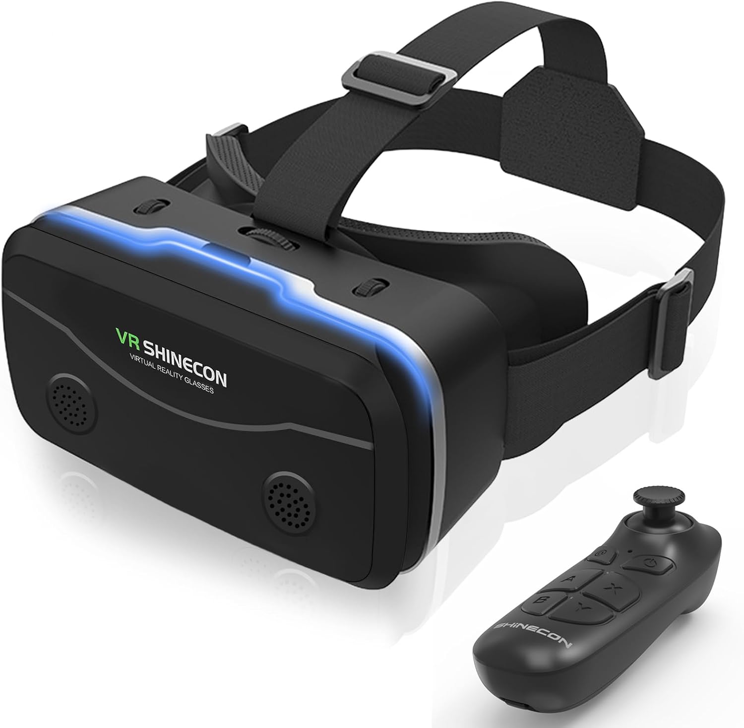 2025 Upgraded VR Headset for Smartphones with Bluetooth Controller | 7-inch HD Aspheric Lens | Adjustable Focus & Eye Width | Cool Ventilation Design | for iPhone 15 Pro/Android 4.7-7 inch 2025 Upgraded VR Headset for Smartphones with Bluetooth Controller | 7-inch HD Aspheric Lens | Adjustable Focus & Eye Width | Cool Ventilation Design | for iPhone 15 Pro/Android 4.7-7 inch