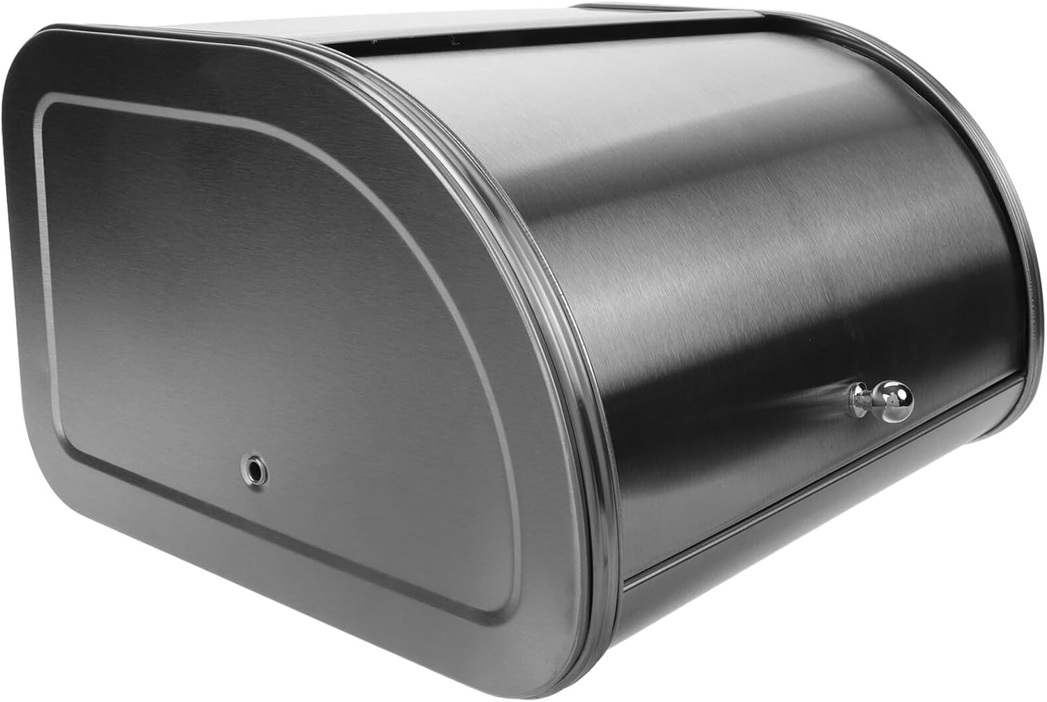 FRCOLOR Metallic Matte Bread Box Small Flat Side Mirror Tabletop Bread Storage Container Bin Food Organizer for Kitchen Countertop