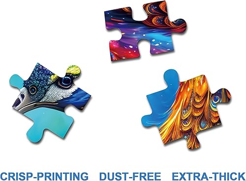 Miniatura 3 de Rompecabezas de pavo real de 1000 piezas para adultos, coloridos rompecabezas de pavo real, hermoso rompecabezas de arte de pájaros, divertido