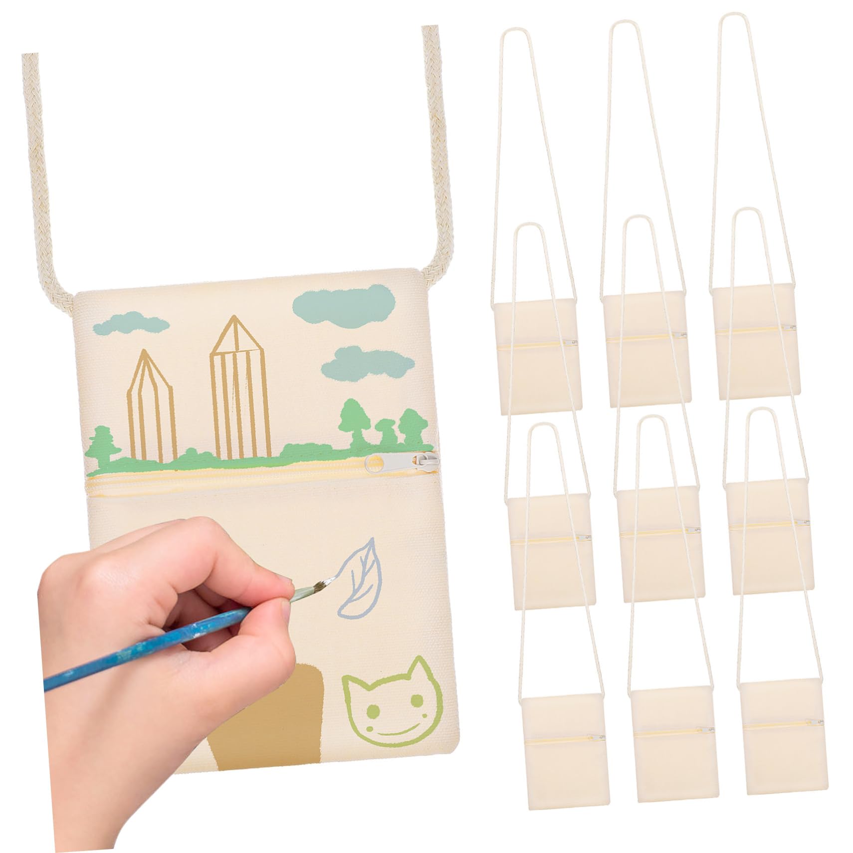 Sacs tissu simples YARNOW avec fermeture éclair pour organiser et ranger vos projets créatifs