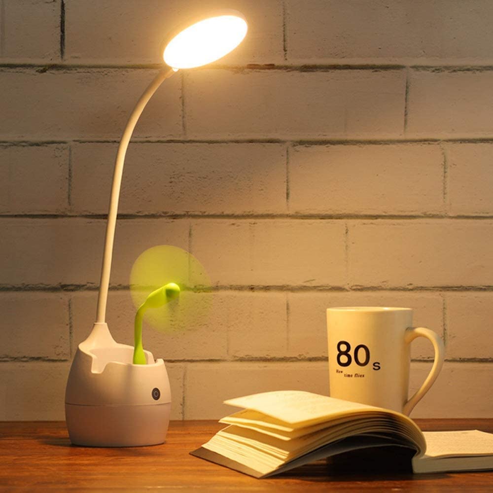 Lampka Biurkowa Lampka do Czytania Lampa Stołowa Ładowana Na Usb Z Lampami Do Przechowywania Długopisów Lampa Stołowa Led Touch Wąż Student Lampa Biurkowa LED Lampka na Biurko Lampa Biurkowa