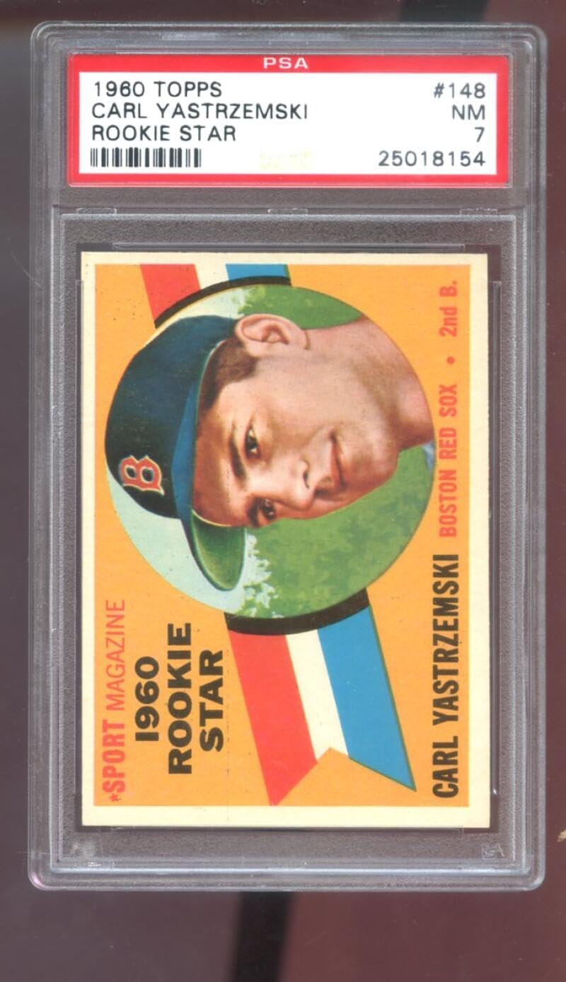 1960 Topps #148 Carl Yastrzemski ROOKIE Star RC PSA 7 Graded Baseball Card MLB Boston Red Sox