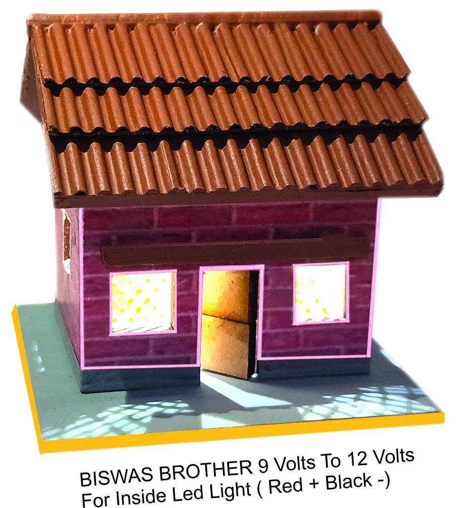 BISWAS BROTHER Village Hut Bricks Wall Roof Tiles(65 MM 65 MM 75 MM) Sweet Home Village, Multicolor - Image 8 thumbnail