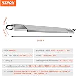 VEVOR Telescoping Aluminum Work Plank, 9-15 Feet 500lbs Capacity, 12.5 inch Width Aluminum Scaffold Plank,Extension Staging Plank with Skid-Proof Platform Scaffold Ladder Accessory