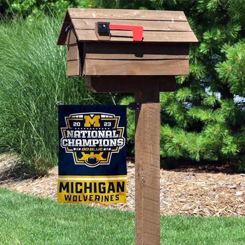 Michigan Team University Wolverines College Football 2023 National Champions Bandeira de jardim dupl