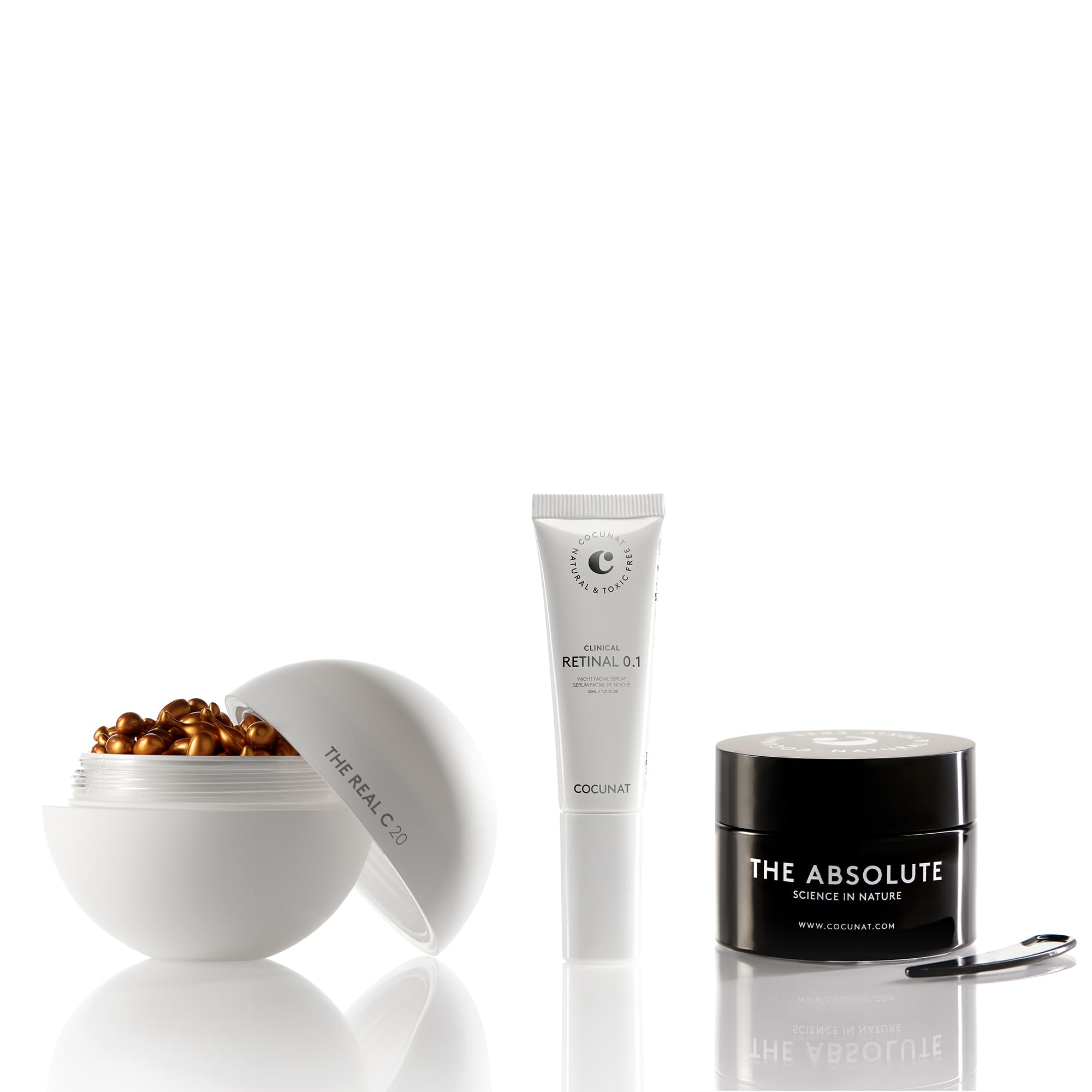 COCUNAT - Serum do twarzy i krem nawilżający - Retinal Regenerating Serum + Serum Witamina C + krem nawilżający przeciwstarzeniowy - Enhances Anti-Aging Results