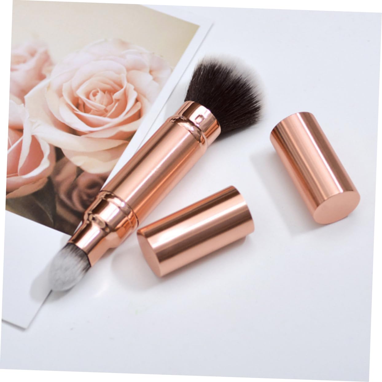 Baluue Dual-ended Concealer Brush Powder Brush Soft Non-shedding Bristles Ideal for Cosmetics