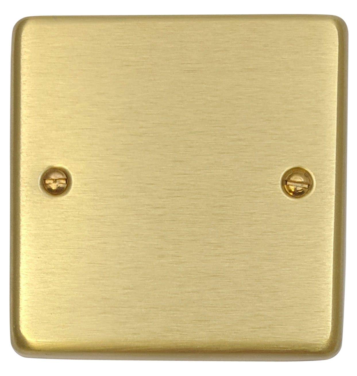 G&H Brassware G&H Csb31 Standard Plate Satin Brushed Brass 1 Gang Single Blank Plate
