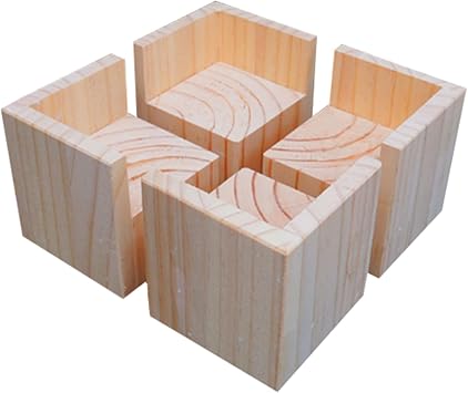 Heavy Duty Solid Wood Furniture Bed Risers Lifts, Wooden Furniture Riser Pack Of 4 3-20cm HeightA 10cm Increase Height 8cm