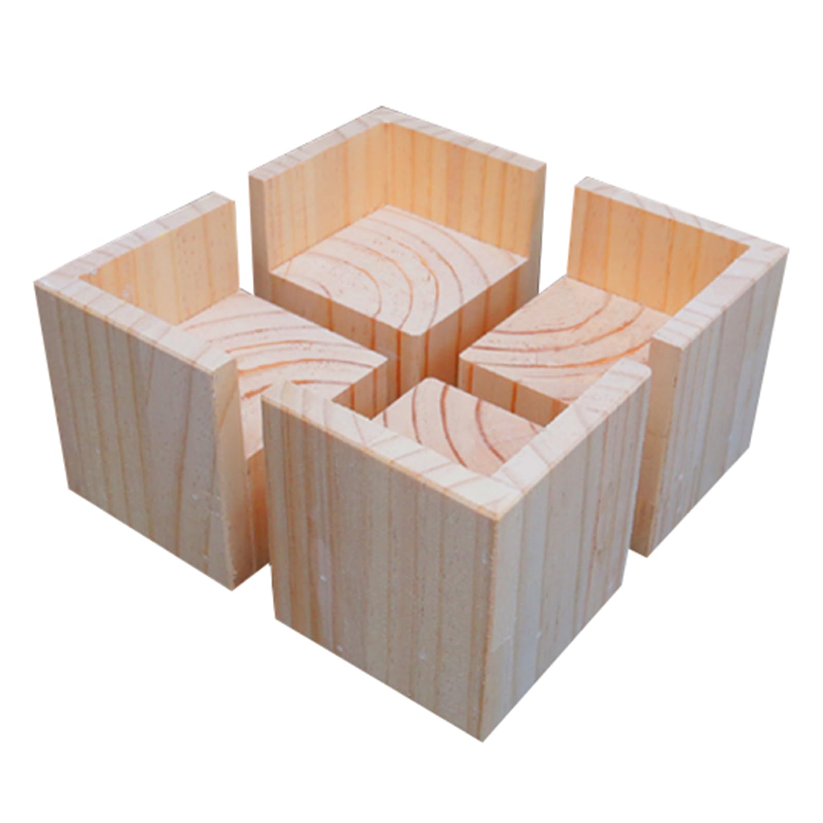 NANNAN3360 4 Pcs Furniture Risers Wood Table Risers Heavy Duty Bed Raisers Adds 3-20cm Height L Shape Sofa Legs, for Bed Furniture Desk (A 5cm-Increase Height 3cm)