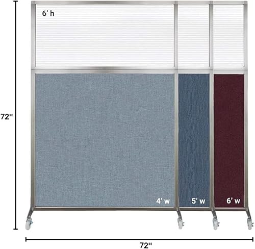 Miniatura 19 de Versare Hush Screen - Divisor de habitación portátil | Divisor de pared de estación de trabajo | Paneles silenciosos de privacidad independientes |