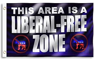 Liberal Free Zone Anti-Trump Garden Flag