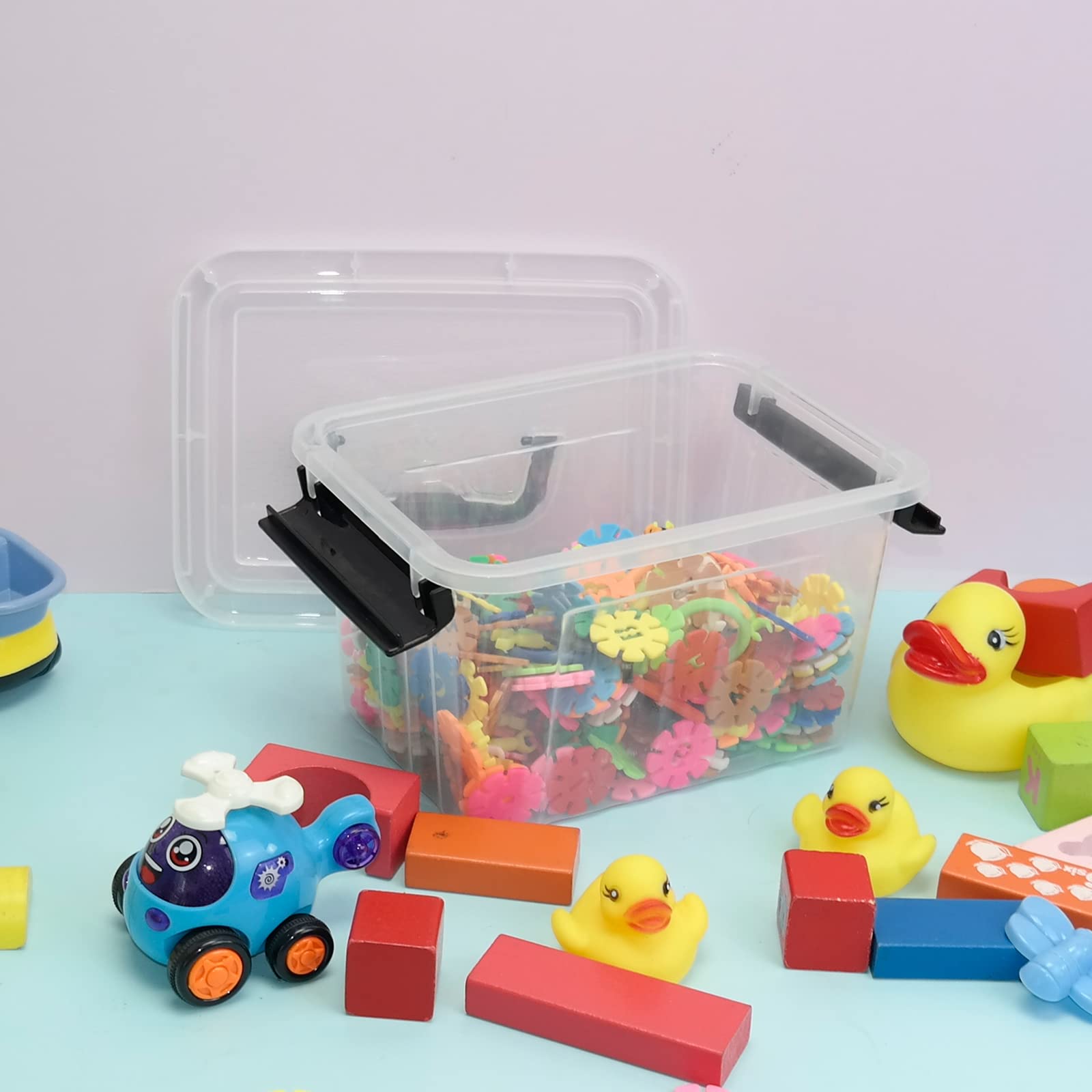 5.5 L Scatole con Coperchio Plastica, Scatola Plastica, 6 Unità