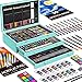 194 Piece Deluxe Art Set, Painting Drawing Art Supplies with 4 Drawing Pads, Acrylic Paints, Crayons, Colored Pencils Set in Wooden Case, Art Kit Gift Box for Kids, Teens, Adults, Artists, Beginners
